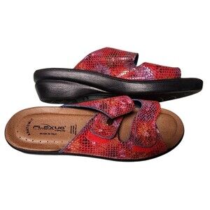 Flexus by Spring Step 'Bellasa' Slide Sandals Italy Size EU 40 Cushioned Leather